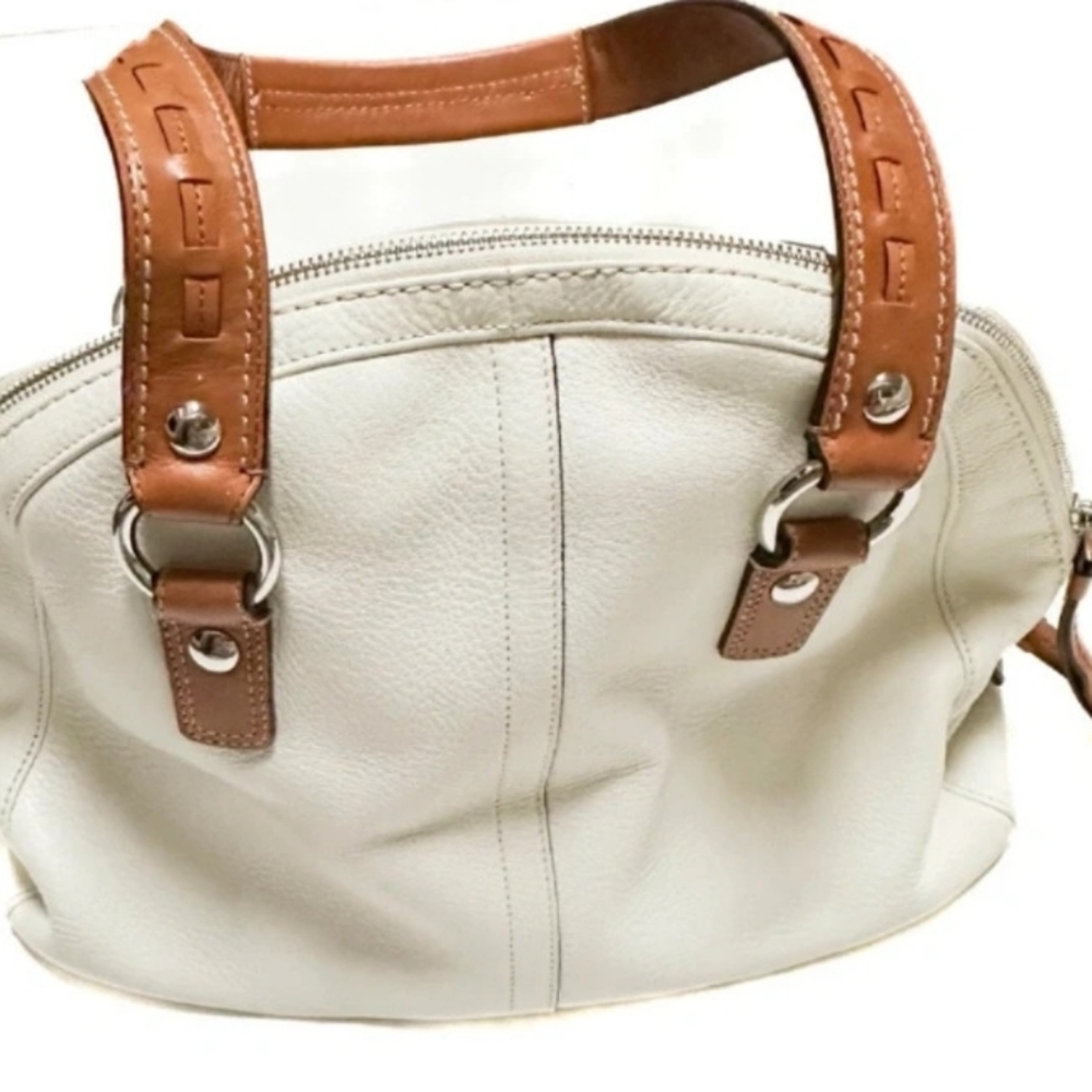 Coach White and Tan Satchel Bag - Picture 4 of 10